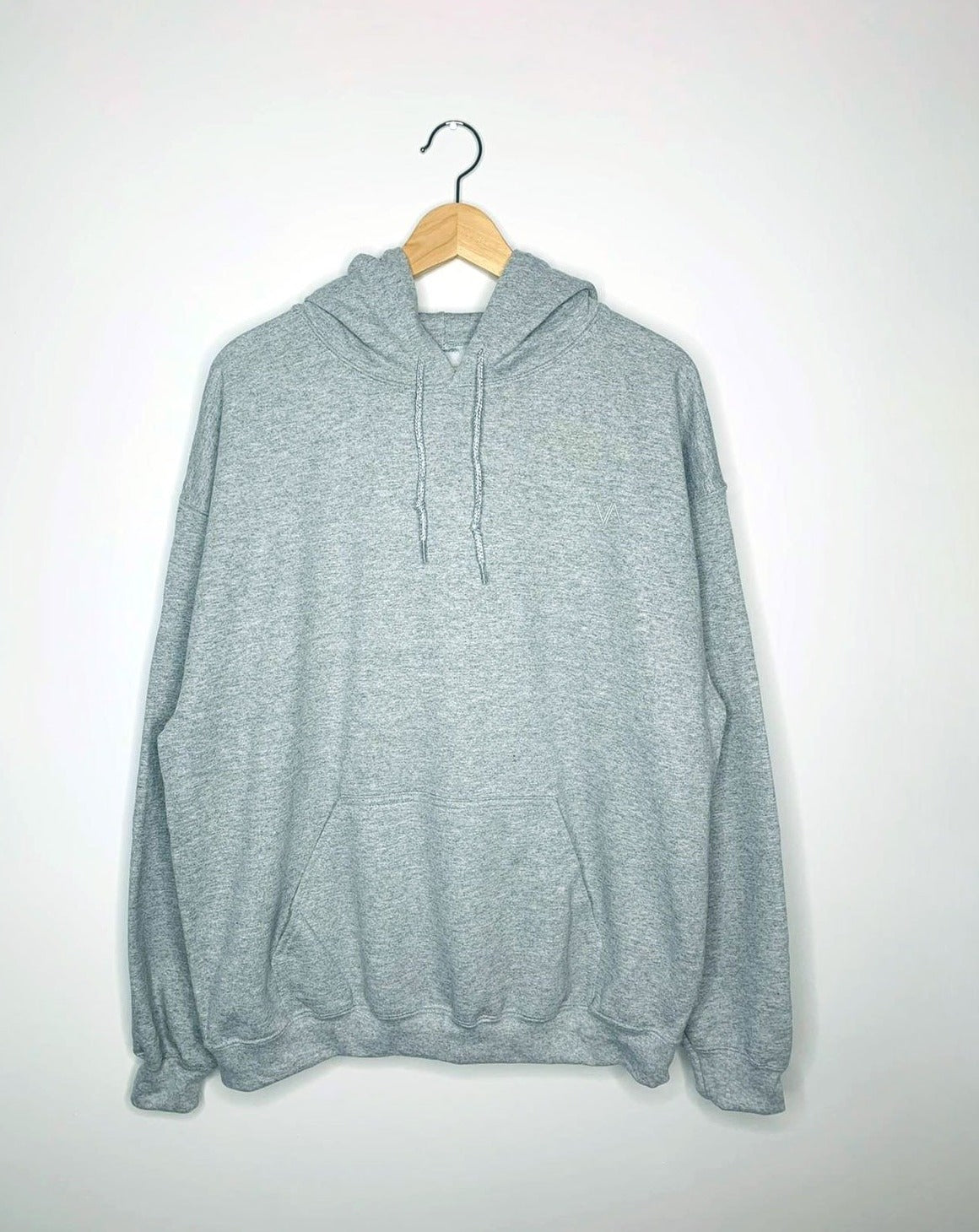 Grey Embroidered Oversized Hoody