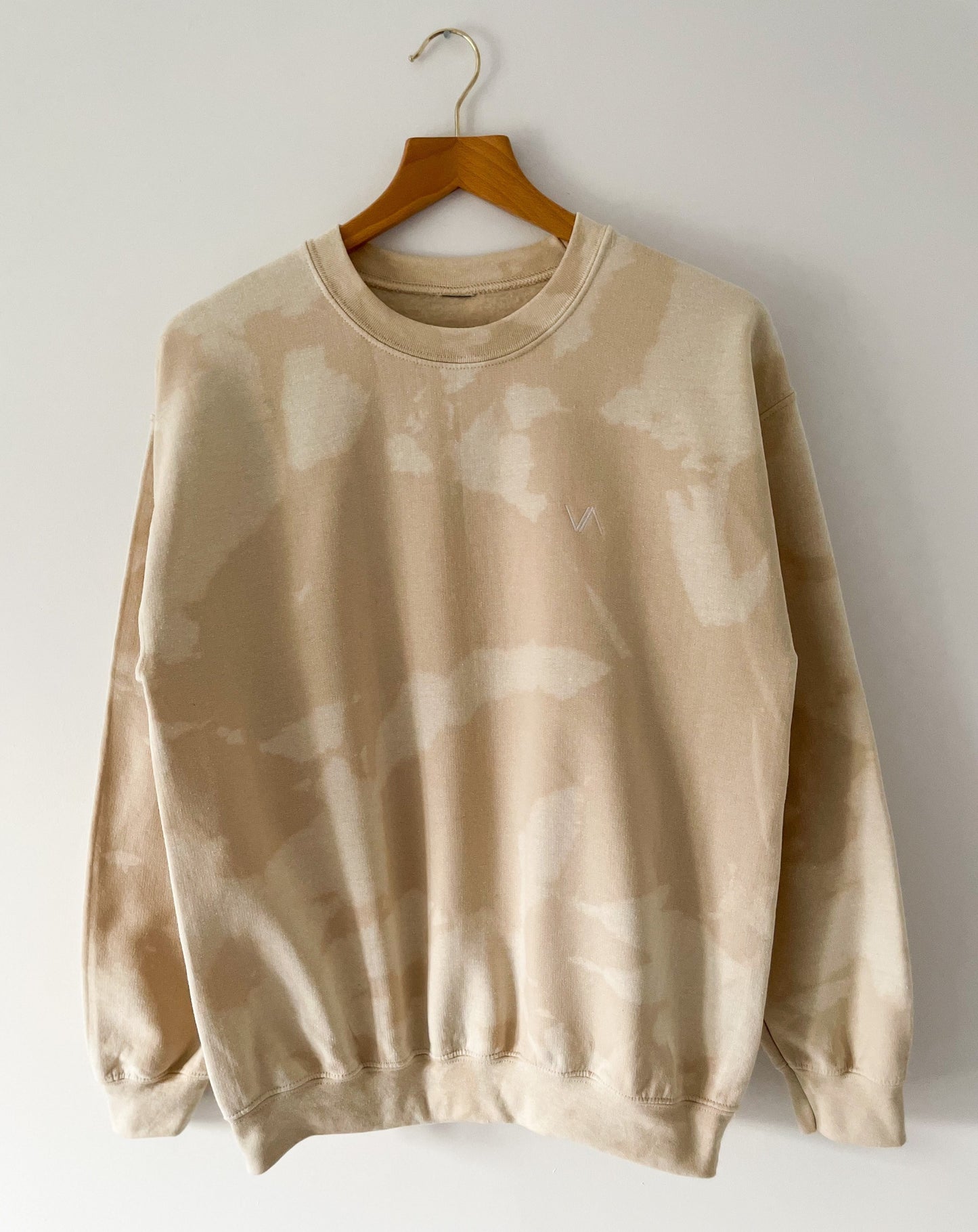 Sand Tie Dye Embroidered Oversized Sweatshirt