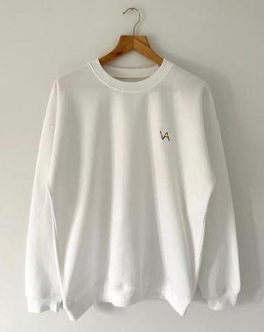 Pride Rainbow Logo White Oversized Sweatshirt