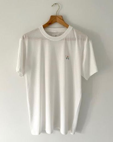 Pride Rainbow Logo White Oversized T-Shirt