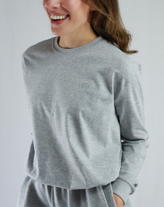 Grey Vida Long Sleeved T-Shirt