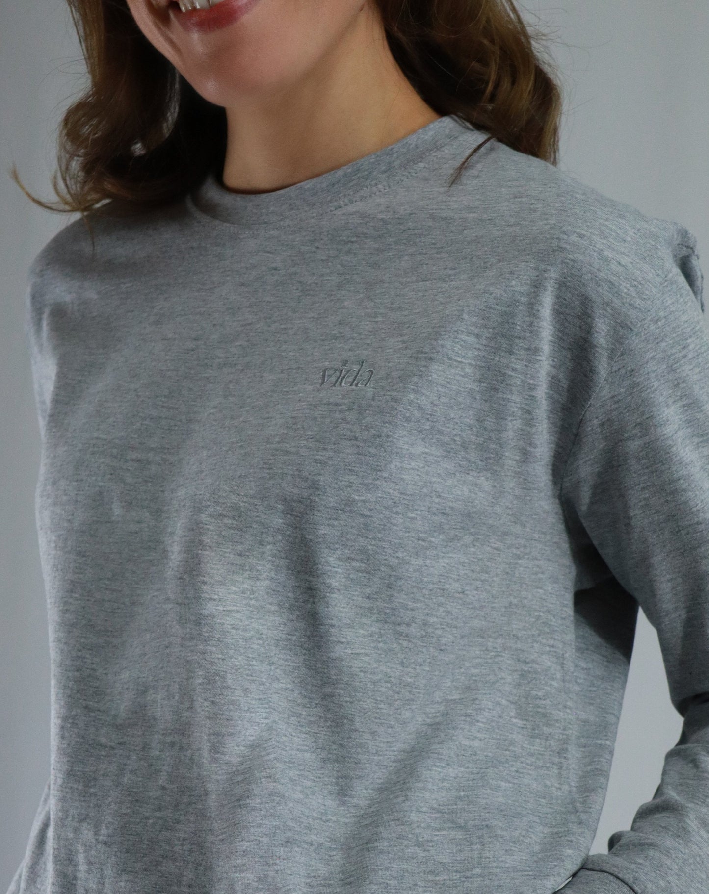 Grey Vida Long Sleeved T-Shirt