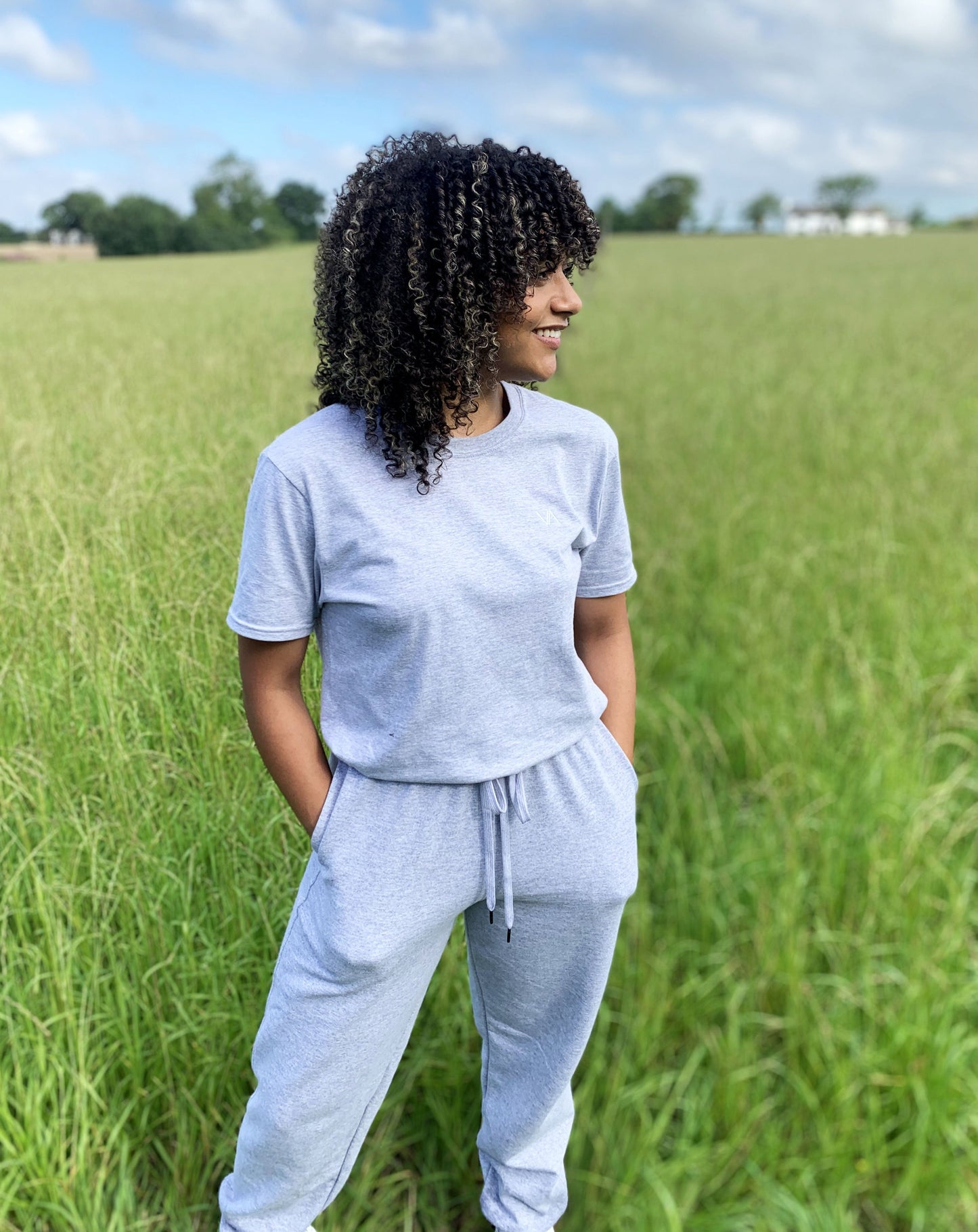 Grey Embroidered Oversized T-Shirt