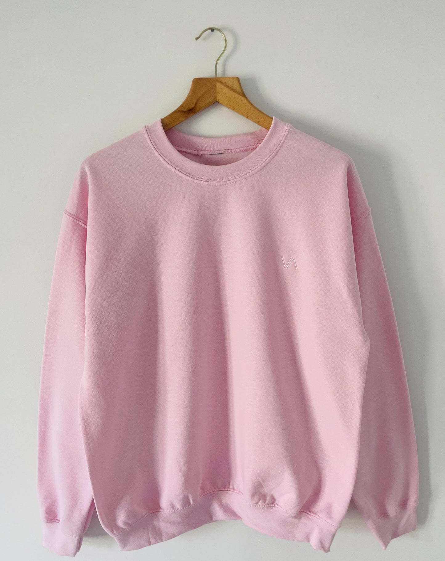 Pink Embroidered Oversized Sweatshirt